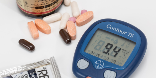 vitamins and a glucose monitor