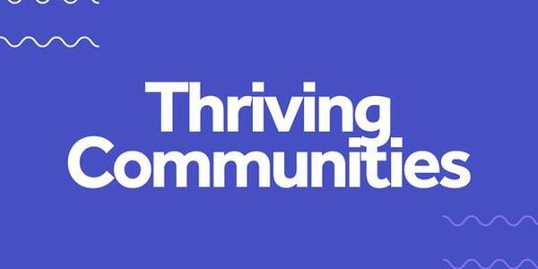 Thriving Communities Webinar Series on green leaf