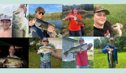 all the winners pose with their catches