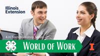 two teenagers talking during a job interview